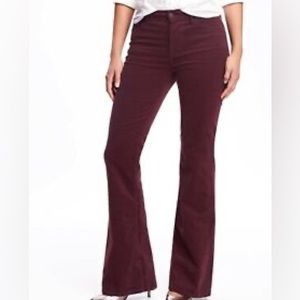 Old Navy High Rise Flare Corduroy Pants